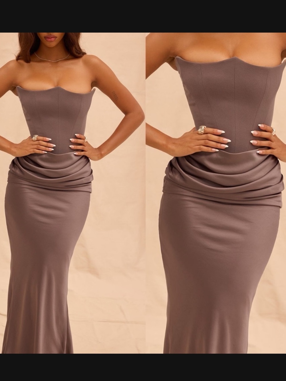 House of CB Persephone Dress in Smoke Size L (A-C)